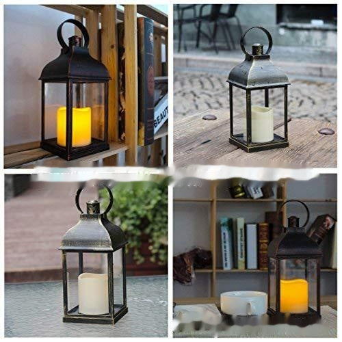 Fireplace Storm Lantern European Style Candle Light LED Furnishings Christmas Home Lights